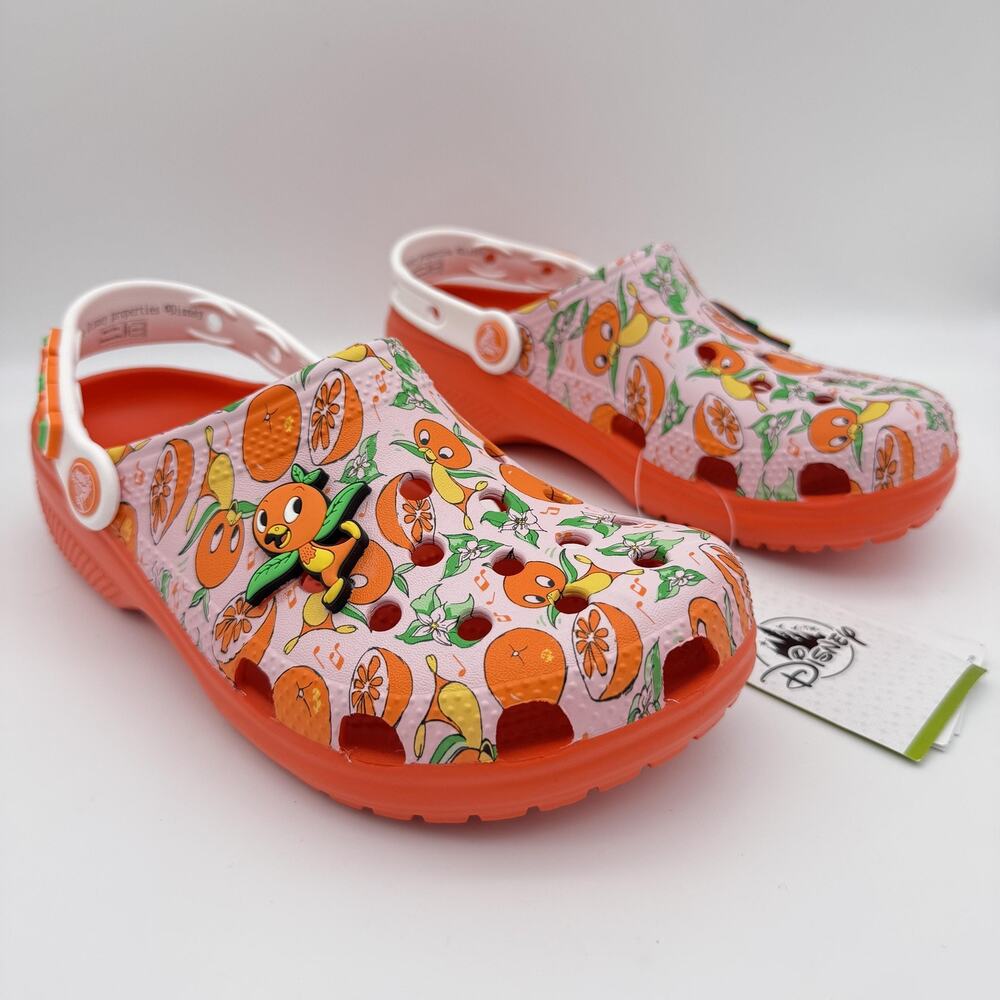 Crocs Classic Orange Bird Clogs Womens 7 Disney Florida Shoes Disneyland NEW